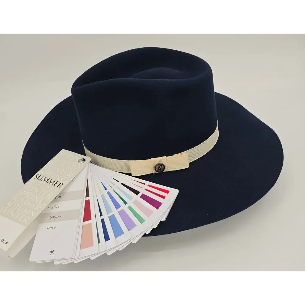 Rocking C by Cavender’s Boho Western‎ Navy Wool Felt Fedora